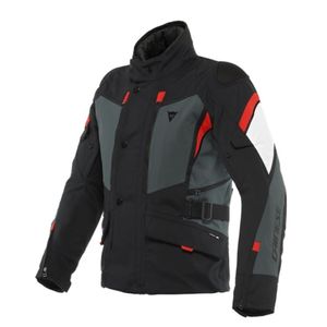 DAINESE Carve Master 3 Gore-Tex Jacket, Gore-Tex® motorjas heren, Zwart-Ebony-Lava Rood