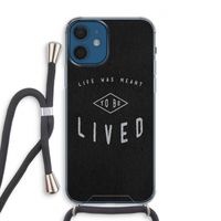 To be lived: iPhone 12 Transparant Hoesje met koord
