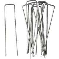 NATURE Set van 10 metalen clips voor vloerbevestiging - Ø 3 mm / H 14 x 3 cm