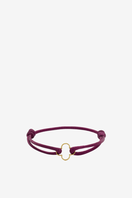 Just Franky armband Vintage Clover Groot Satin geelgoud