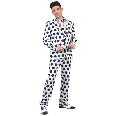 Voetbal thema print heren feest kostuum - carnavalskleding - verkleedpak