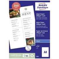 Avery-Zweckform 2681 2681 Inkjet printpapier DIN A4 200 g/m² 50 vellen Dubbelzijdig bedrukbaar Avery-Zweckform 2681 2681 Inkjet printpapier DIN A4 200 g/m² 50 vellen Dubbelzijdig bedrukbaar
