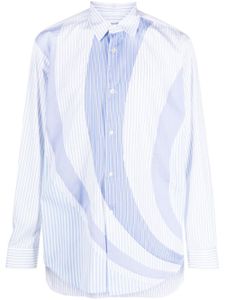 Comme Des Garçons Shirt chemise rayée à manches longues - Bleu