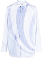 Comme Des Garçons Shirt chemise rayée à manches longues - Bleu