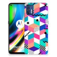 Motorola Moto G9 Plus | TPU Hoesje | Blokken Kleurrijk Motorola Moto G9 Plus | TPU Hoesje | Blokken Kleurrijk