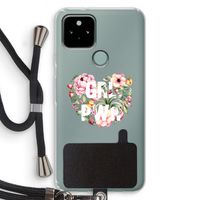 GRL PWR Flower: Pixel 5 Transparant Hoesje met koord