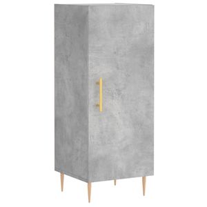 The Living Store Dressoir - Bijzetkast - 34.5 x 34 x 90 cm - Betongrijs