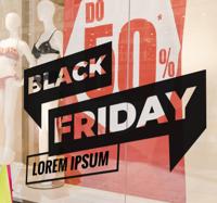 Black friday sticker gepersonaliseerd etalage Black friday sticker gepersonaliseerd etalage