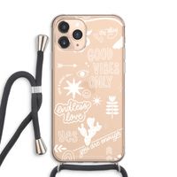 Good vibes: iPhone 11 Pro Max Transparant Hoesje met koord