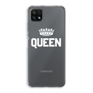 Queen zwart: Samsung Galaxy A22 5G Transparant Hoesje