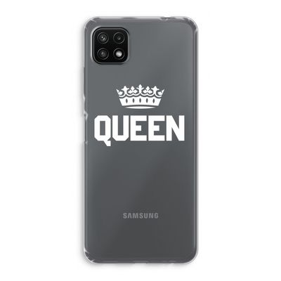 Queen zwart: Samsung Galaxy A22 5G Transparant Hoesje