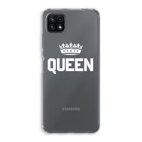 Queen zwart: Samsung Galaxy A22 5G Transparant Hoesje