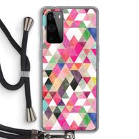 Gekleurde driehoekjes: OnePlus 9 Pro Transparant Hoesje met koord