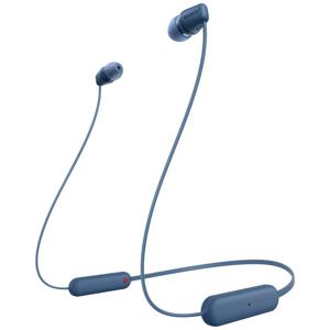 Sony WI-C100 In Ear headset Bluetooth Stereo Blauw Headset, Klankregeling, Volumeregeling, Nekband, Bestand tegen zweet, Waterafstotend