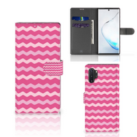 Samsung Galaxy Note 10 Plus Telefoon Hoesje Waves Pink - thumbnail