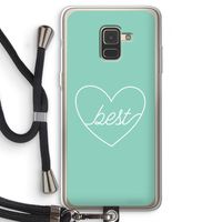 Best heart pastel: Samsung Galaxy A8 (2018) Transparant Hoesje met koord