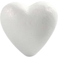 Creativ Company Harten, h: 8 cm, d: 4,5 cm, b: 8 cm, wit, 50 stuk/ 1 doos