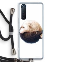 Yin Yang Wolves: Sony Xperia 5 II Transparant Hoesje met koord