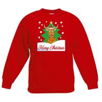 Kersttrui voor kinderen - Rendier Rudolf voor kerstboom - Rood - lange mouwen - thumbnail