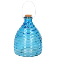 Wespenval - blauw - 21 cm - glas - wespenvanger - wespenglas