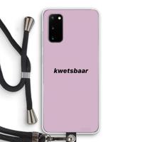 kwetsbaar: Samsung Galaxy S20 Transparant Hoesje met koord