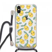 Citroenen: iPhone XS Max Transparant Hoesje met koord