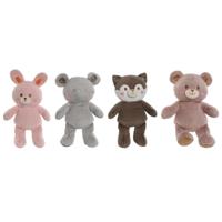 Knuffel Home ESPRIT Bruin Grijs Roze Polyester Dier 28 x 22 x 32 cm (4 Stuks)