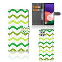 Samsung Galaxy A22 5G | Telefoon Hoesje | Zigzag Groen