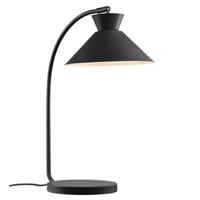 Kleine zwarte tafellamp Nordlux Dial met schakelaar en E27 fitting 2213385003