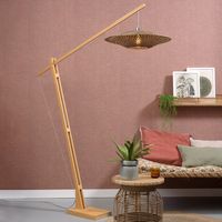 GOOD&MOJO Vloerlamp Bali Bamboe, 207cm - Zwart