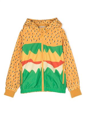 Stella McCartney Kids veste imperméable à imprimé graphique - Orange Stella McCartney Kids veste imperméable à imprimé graphique - Orange