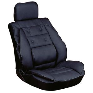 Zitkussen met lendesteun PU zwart 0323273