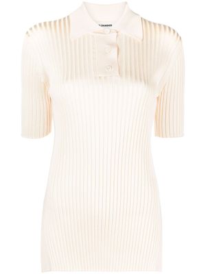 Jil Sander polo à design nervuré - Tons neutres