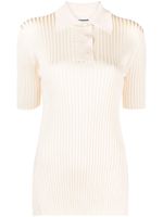 Jil Sander polo à design nervuré - Tons neutres