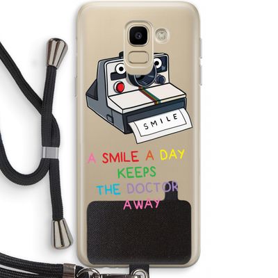 Smile: Samsung Galaxy J6 (2018) Transparant Hoesje met koord