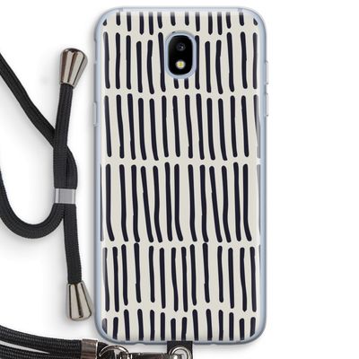 Moroccan stripes: Samsung Galaxy J5 (2017) Transparant Hoesje met koord