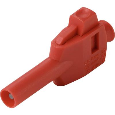 VOLTCRAFT MP-4 Laboratoriumstekker met klemaansluiting Stekker, recht Stift-Ø: 4 mm Rood 50 stuk(s) Box
