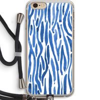 Blauwe nerven: iPhone 6 PLUS / 6S PLUS Transparant Hoesje met koord