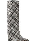 Jimmy Choo bottines Blake 85 mm à carreaux - Gris