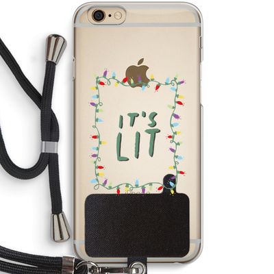 It's Lit: iPhone 6 / 6S Transparant Hoesje met koord