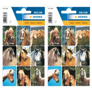 Paardenhoofden stickers - 6x vellen - dieren - boerderij - kinderen - agenda