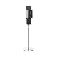 Zeepdispenser met standaard - 1 L - basis - Roestvrij staal, acryl, stalen voet - rond