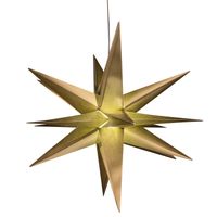 Verlichte 3D kerstster - goud - 60 cm - kunststof - op batterijen