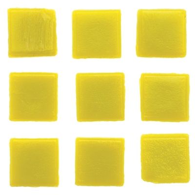 90x stuks vierkante mozaiek steentjes geel 2 x 2 cm