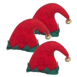 Verkleed haarband Mini elfenmuts - 5x - diadeem - vilt - kerst accessoires