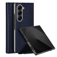 Dux Ducis Samsung Galaxy Z Fold 7 Leren hoes - bookcase - Donkerblauw