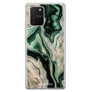 Samsung Galaxy S10 Lite siliconen hoesje - Green waves