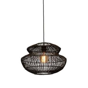 GOOD&MOJO Hanglamp Zanzibar - Rotan Zwart - Ø40x30cm