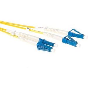 ACT 2,5 meter LSZH Singlemode 9/125 OS2 glasvezel patchkabel duplex met LC connectoren