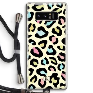 Leopard pattern: Samsung Galaxy Note 8 Transparant Hoesje met koord